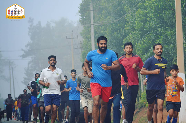 Anjikeri Naad Club Members organised Marathon in Kodagu